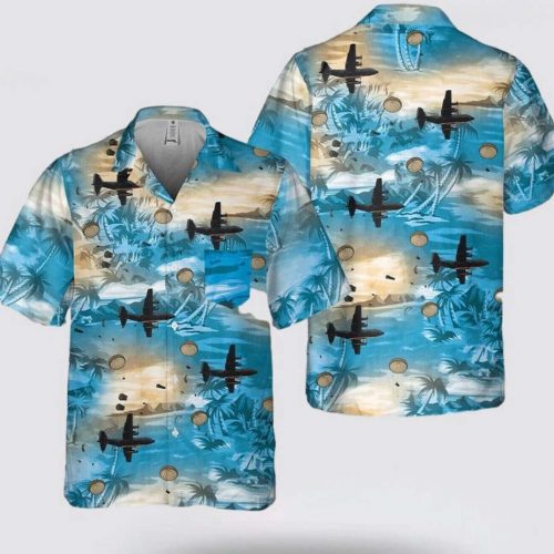 US Air Force 757th Airlift C-130H Pocket Hawaiian Shirt – Authentic Military Apparel