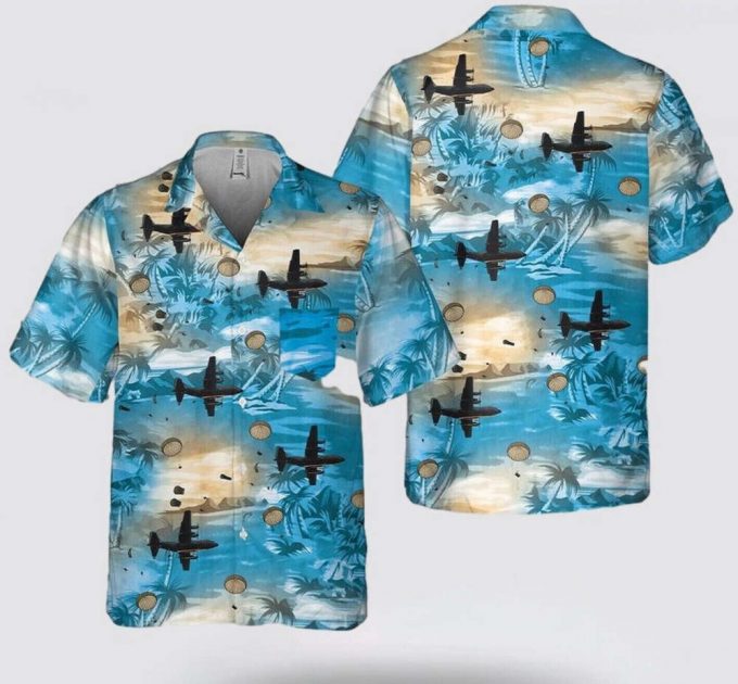 Us Air Force 757Th Airlift C-130H Pocket Hawaiian Shirt – Authentic Military Apparel