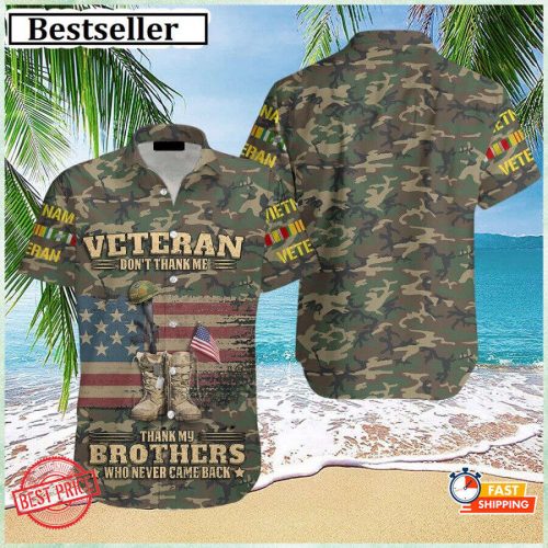 Us Army Vietnam Veteran Aloha Hawaiian Shirt Gift Independence Day Retired Dad