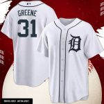 White Riley Greene Number #31 Detroit Unisex Printed Baseball Jersey S/5XL