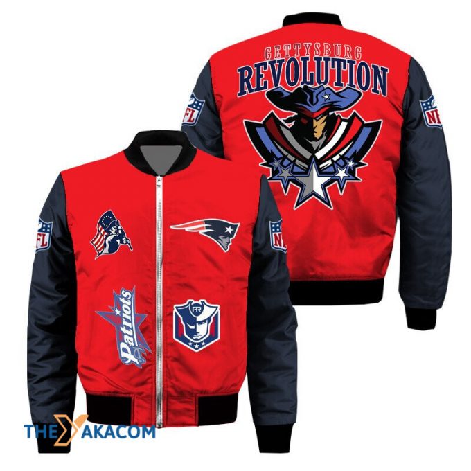 New England Pat American Football Team Patriots Gift For Fan Bomber Jacket Outerwear Christmas Gift Frab Magazines &Amp;Amp; More Store