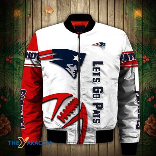 New England Pat American Football Team Patriots Lets Go Pats Gift For Fan Team Bomber Jacket Outerwear Christmas Gift Frab Magazines & More Store