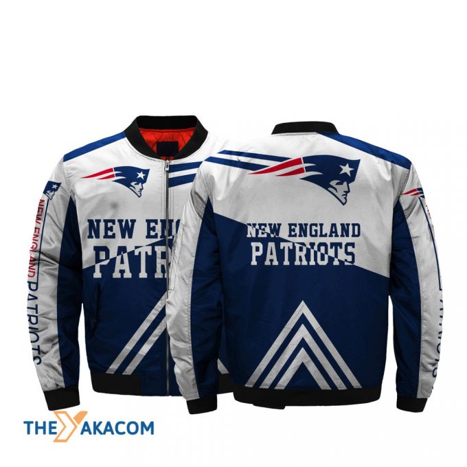 Jacket Men New England Pat American Football Team Patriots For Bomber Jacket Outerwear Christmas Gift Frab Magazines &Amp;Amp; More Store