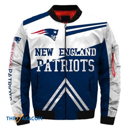 New England Pat American Football Team Patriots Logo Gift For Fan Team Bomber Jacket Outerwear Christmas Gift Frab Magazines & More Store