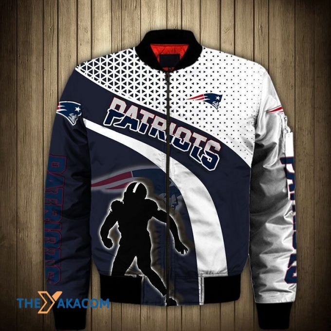 New England Pat American Football Team Patriots Player Shadow Gift For Fan Team Bomber Jacket Outerwear Christmas Gift Frab Magazines &Amp;Amp; More Store