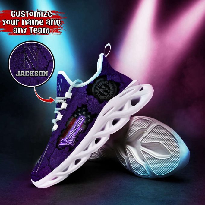 Northwestern Wildcats Ncaa1 Any Teams, Custom Sports Shoes For Football Fans