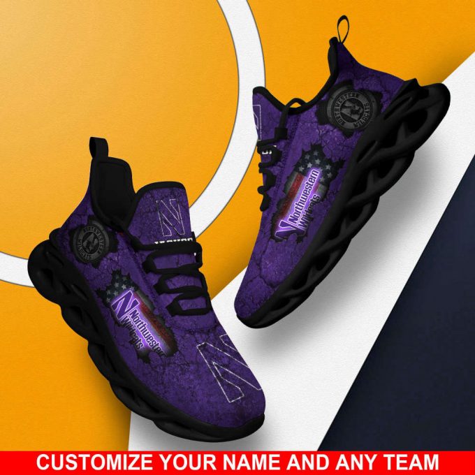 Northwestern Wildcats Ncaa1 Any Teams, Custom Sports Shoes For Football Fans