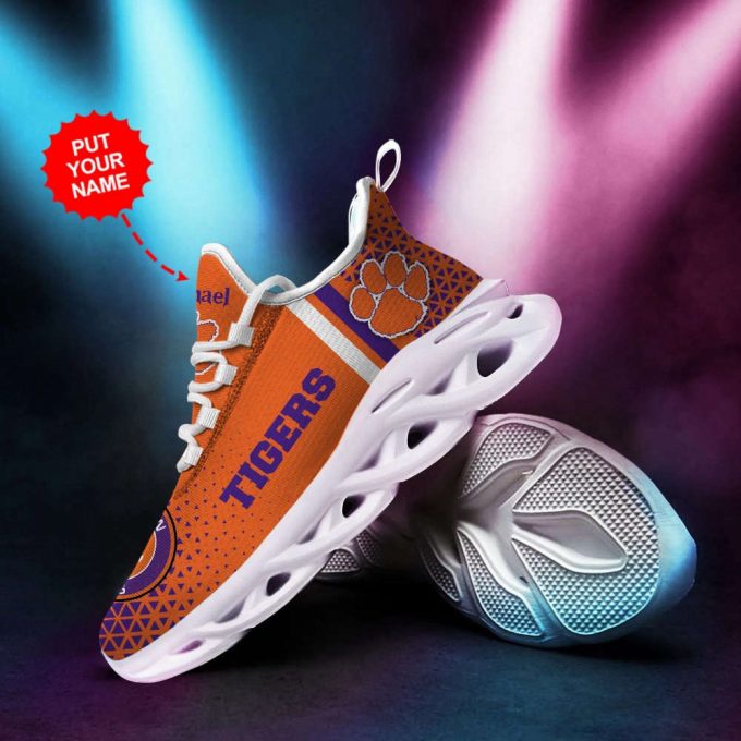 Clemson Tigers Custom Personalized Max Soul Sneakers Running Sports Shoes For Men Women