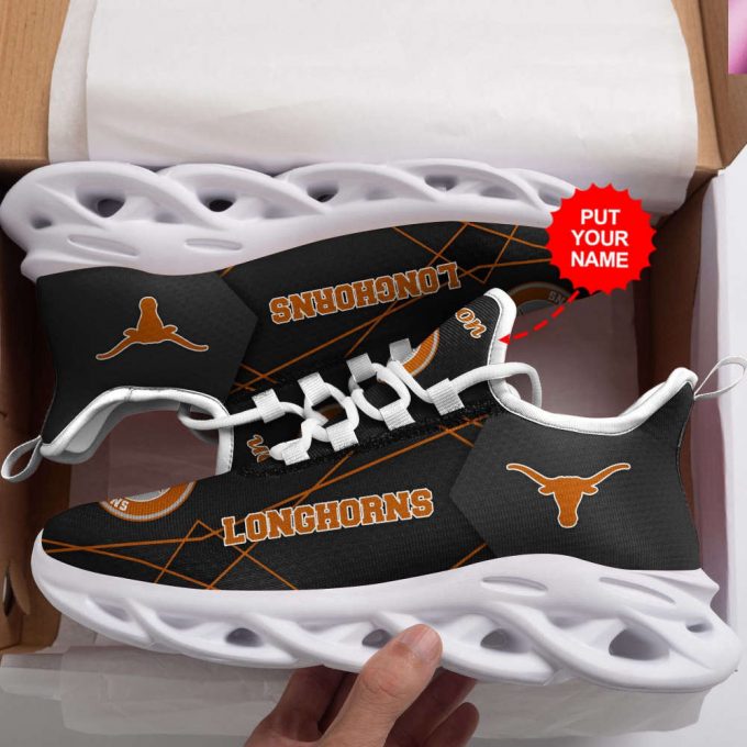 Personalized Name Texas Longhorns Max Soul Sneakers Running Sports Shoes For Men Women