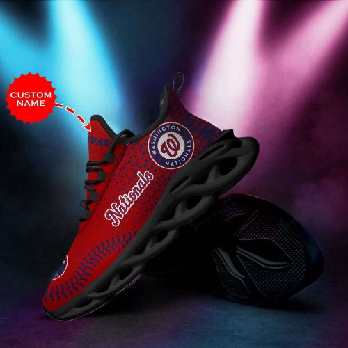 Personalized Name Washington Nationals Max Soul Sneakers Running Sports Shoes For Men Women