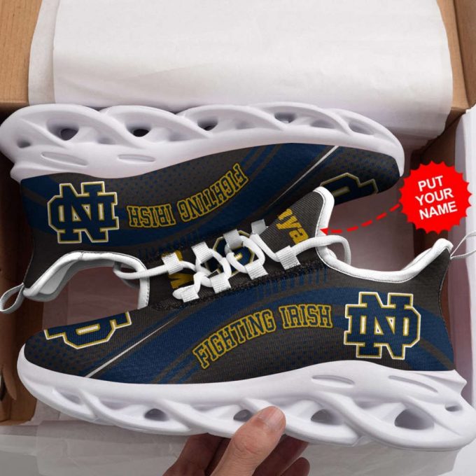 Personalized Name Notre Dame Fighting Irish Max Soul Sneakers Running Sports Shoes For Men Women