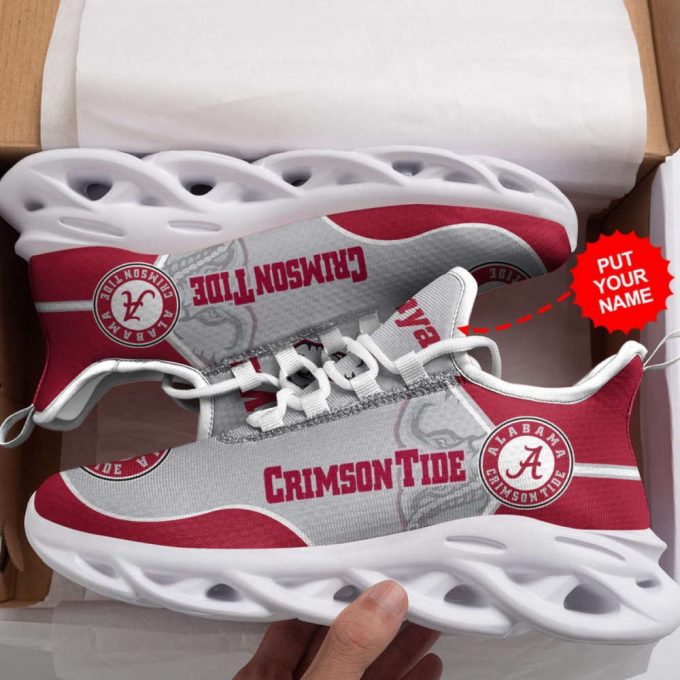 Personalized Name Alabama Crimson Tide Max Soul Sneakers Running Sports Shoes For Men Women