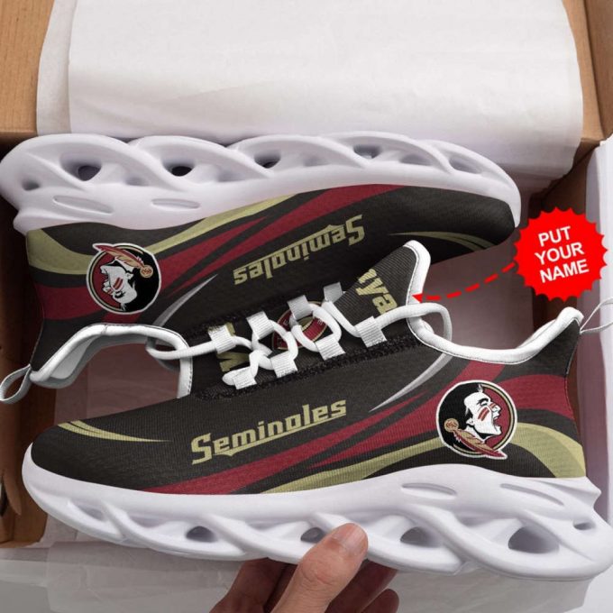 Personalized Name Florida State Seminoles Max Soul Sneakers Running Sports Shoes For Men Women