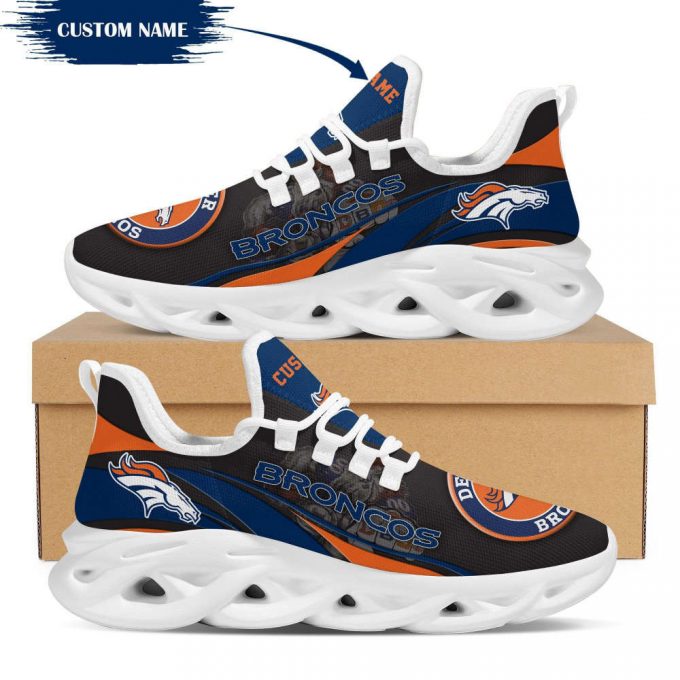 Denver Broncos Mascot Custom Name Personalized Max Soul Sneakers Running Sports Shoes For Men