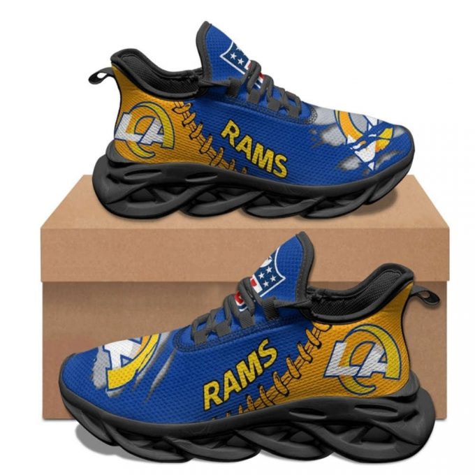 Los Angeles Rams Sneakers 3D Max Soul Shoes For Men And Women