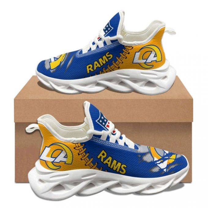 Los Angeles Rams Sneakers 3D Max Soul Shoes For Men And Women