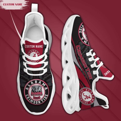 Alabama Crimson Tide Mascot Custom Name Personalized Max Soul Shoes For Men Women