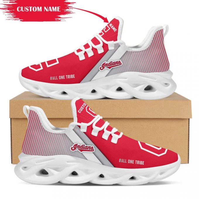 Personalized Name Cleveland Indians Max Soul Sneakers Running Sports Shoes For Men Women