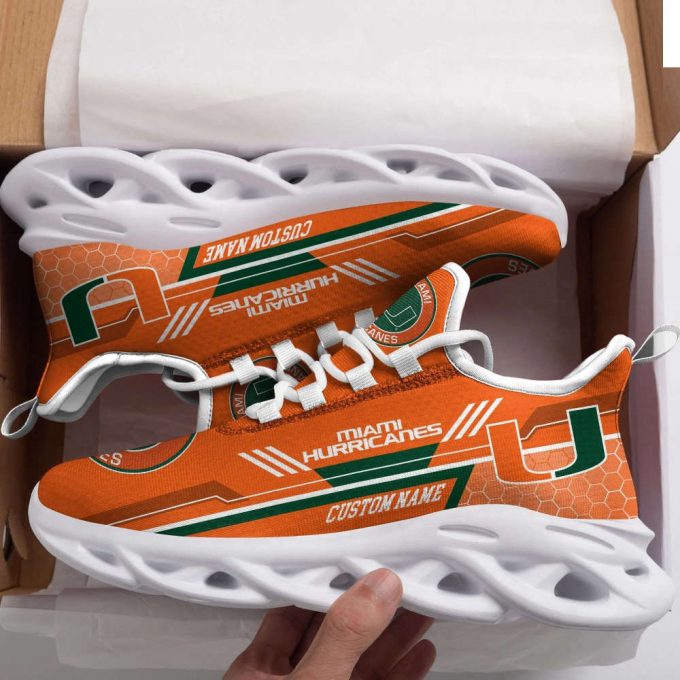 Miami Hurricanes Custom Personalized Max Soul Sneakers Running Sports Shoes For Men Women