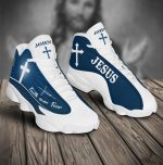 Faith Over Fear Blue Jesus Custom Name Air Jordan Lucky Shoes – Jesus Jordans