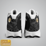 Jesus Faith Over Fear Black Pattern Custom Name Air Jordan Lucky Shoes