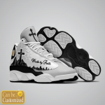 Jesus Walk By Faith Black Mountain Custom Name Air Jordan Lucky Shoes