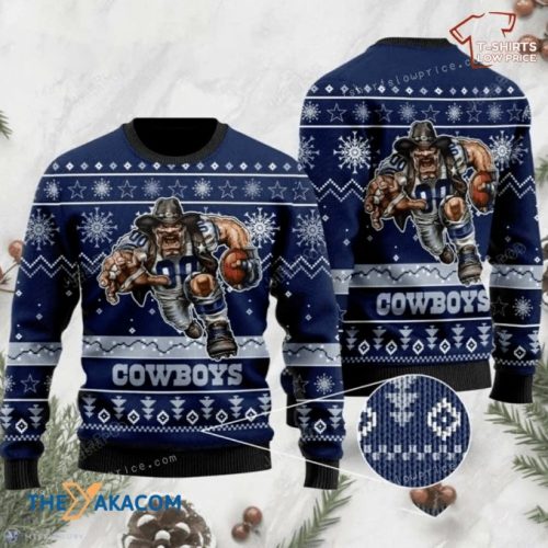 Ugly Christmas Sweater Dallas-Cowboys, America’s Team Blue/Grey Frab’s Magazines & More Store