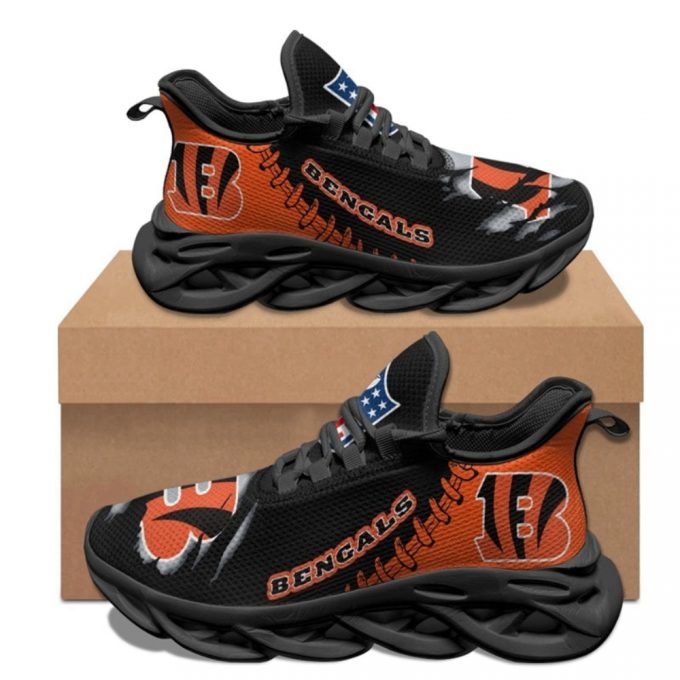 Cincinnati Bengals Sneakers 3D Max Soul Sneakers Running Sports Shoes For Men Women