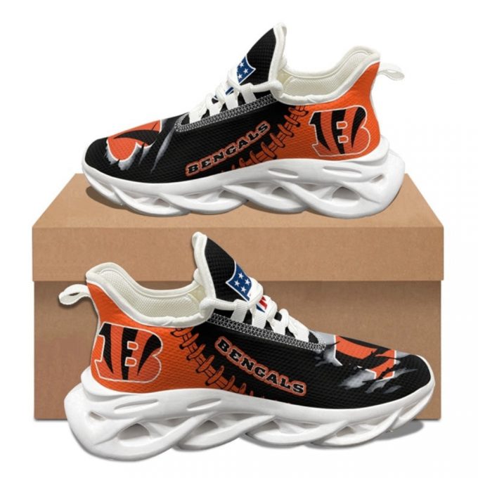 Cincinnati Bengals Sneakers 3D Max Soul Sneakers Running Sports Shoes For Men Women