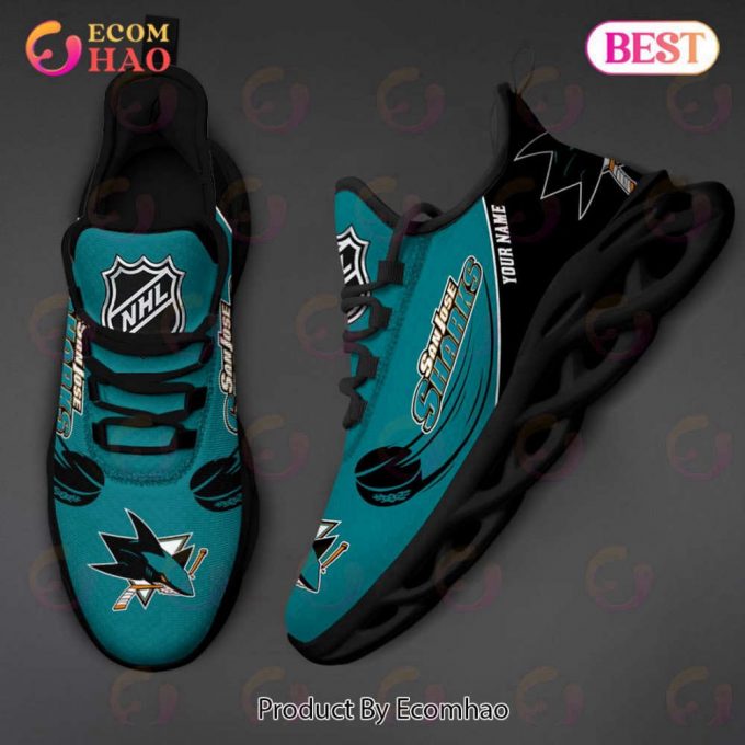 Custom Name Nhl San Jose Sharks Personalized Max Soul Shoes For Men And Women