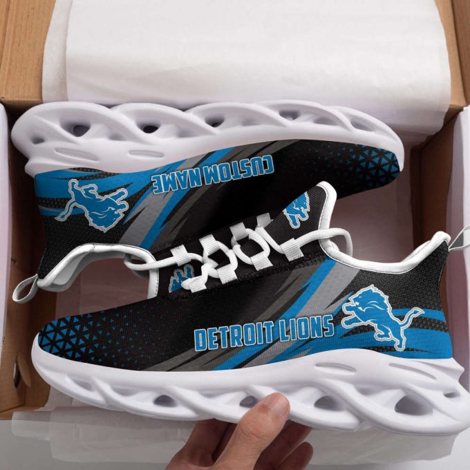 Detroit Lions Triangle Custom Personalized Max Soul Shoes For Men Women