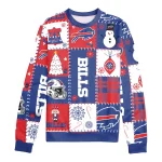 FOCO Buffalo Bills Holiday Square Ugly Sweater Crewneck