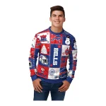 FOCO Buffalo Bills Holiday Square Ugly Sweater Crewneck