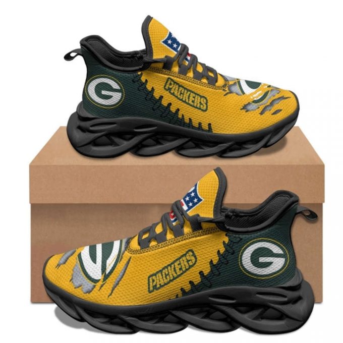 Green Bay Packers Sneakers 3D Max Soul Sneakers Running Sports Shoes For Men Women