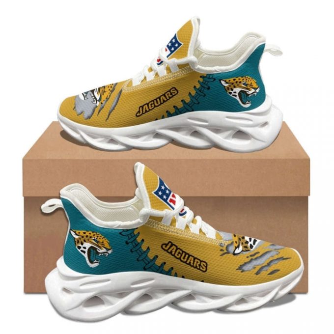 Jacksonville Jaguars Sneakers 3D Max Soul Shoes For Men And Women