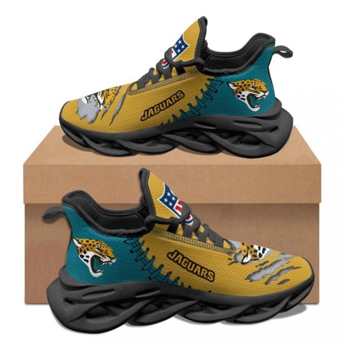 Jacksonville Jaguars Sneakers 3D Max Soul Shoes For Men And Women