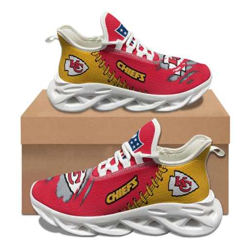 Kansas City Chiefs Sneakers 3D Max Soul Shoes For Men And Women