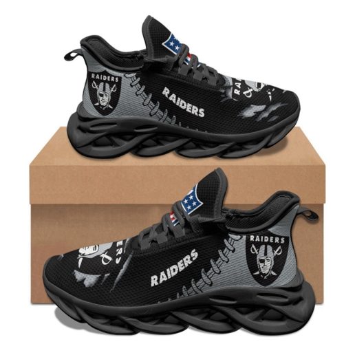 Las Vegas Raiders Sneakers 3D Max Soul Shoes For Men And Women