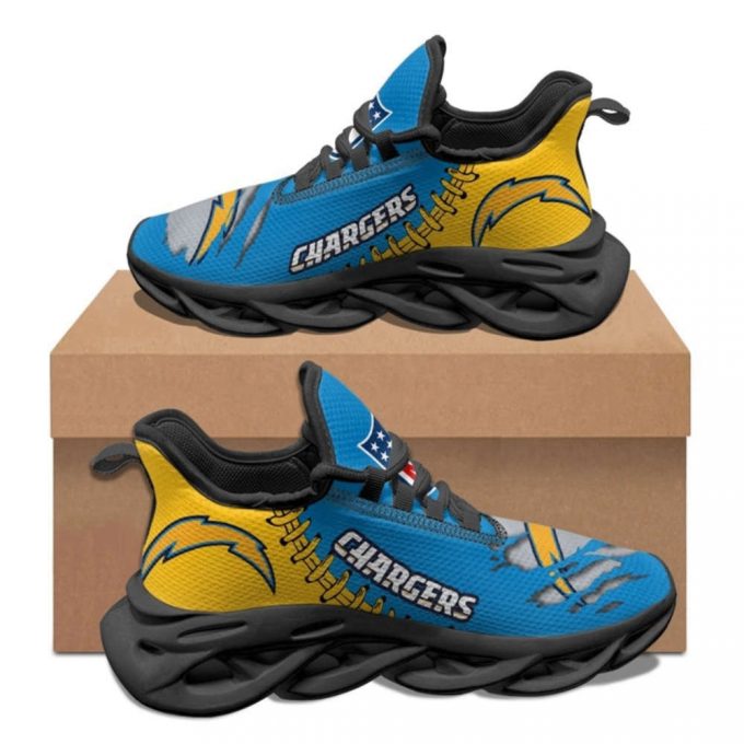 Los Angeles Chargers Sneakers 3D Max Soul Shoes For Men And Women