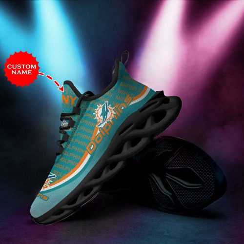 Miami Dolphins Custom Personalized Max Soul Sneakers Running Sports Shoes For Men Women