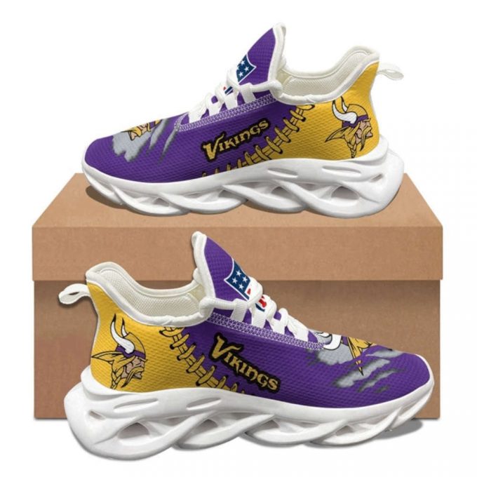 Minnesota Vikings Sneakers 3D Max Soul Shoes For Men And Women