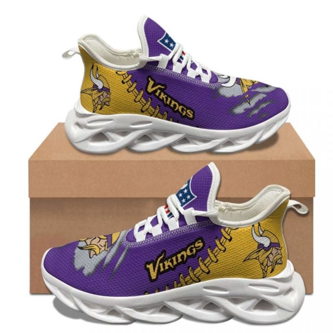 Minnesota Vikings Sneakers 3D Max Soul Shoes For Men And Women