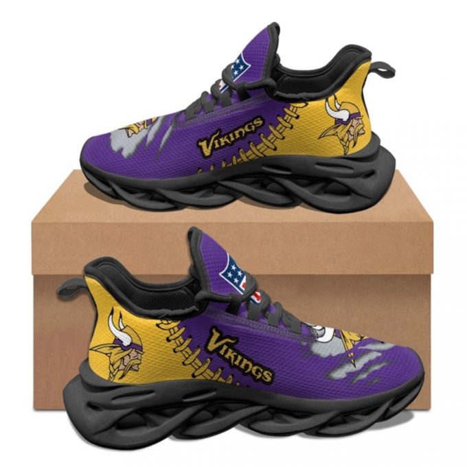 Minnesota Vikings Sneakers 3D Max Soul Shoes For Men And Women