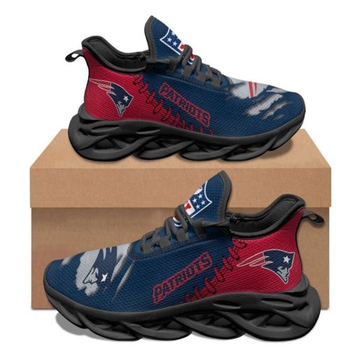 New England Patriots Sneakers 3D Max Soul Shoes For Men And Women