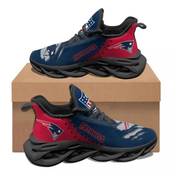 New England Patriots Sneakers 3D Max Soul Shoes For Men And Women