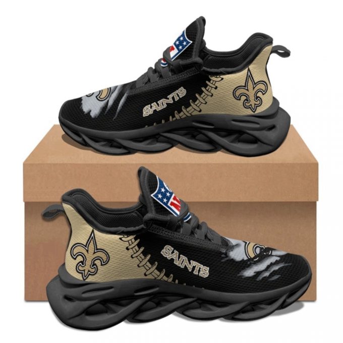 New Orleans Saints Sneakers 3D Max Soul Shoes For Men And Women