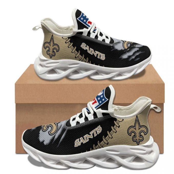 New Orleans Saints Sneakers 3D Max Soul Shoes For Men And Women