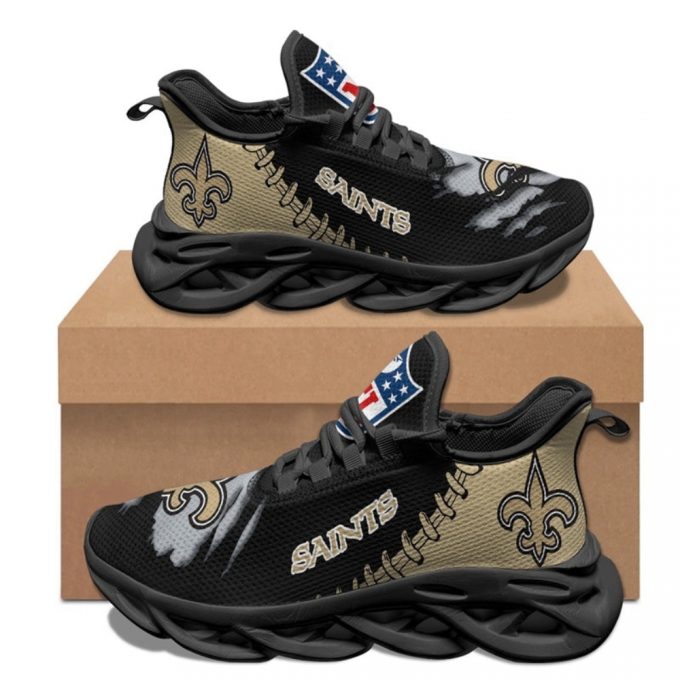 New Orleans Saints Sneakers 3D Max Soul Shoes For Men And Women