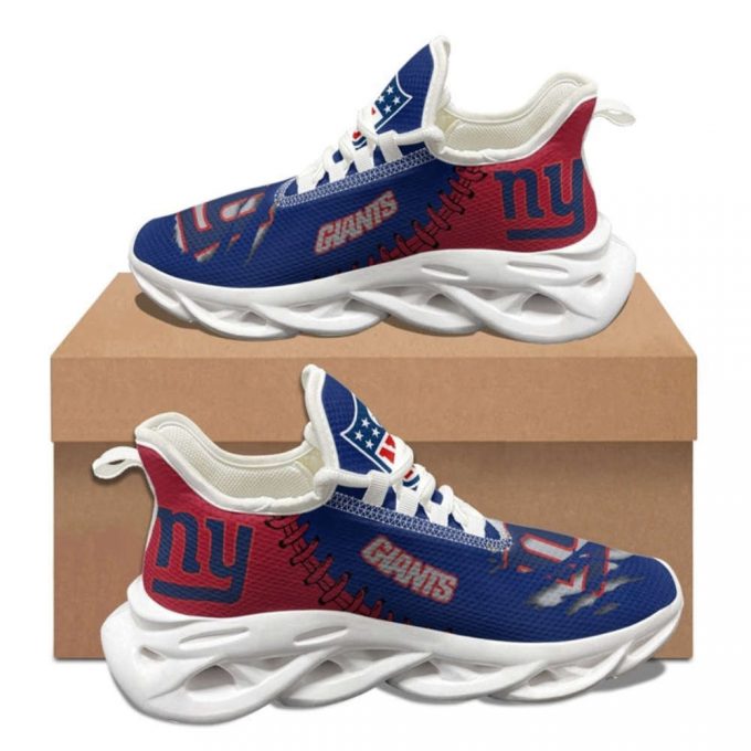 New York Giants Sneakers 3D Max Soul Shoes For Men And Women