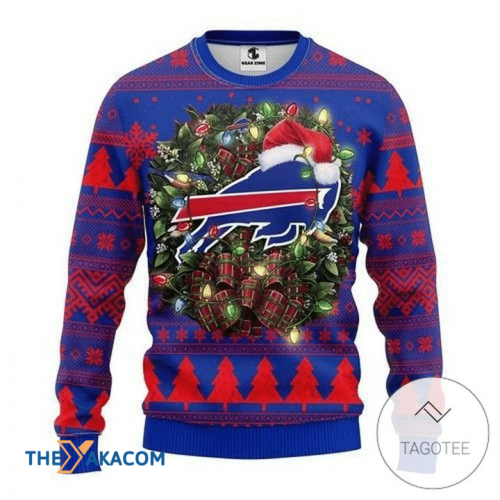 Ugly Christmas Sweater Buffalo-Bills, Billieve Blue/Red Frab’s Magazines & More Store